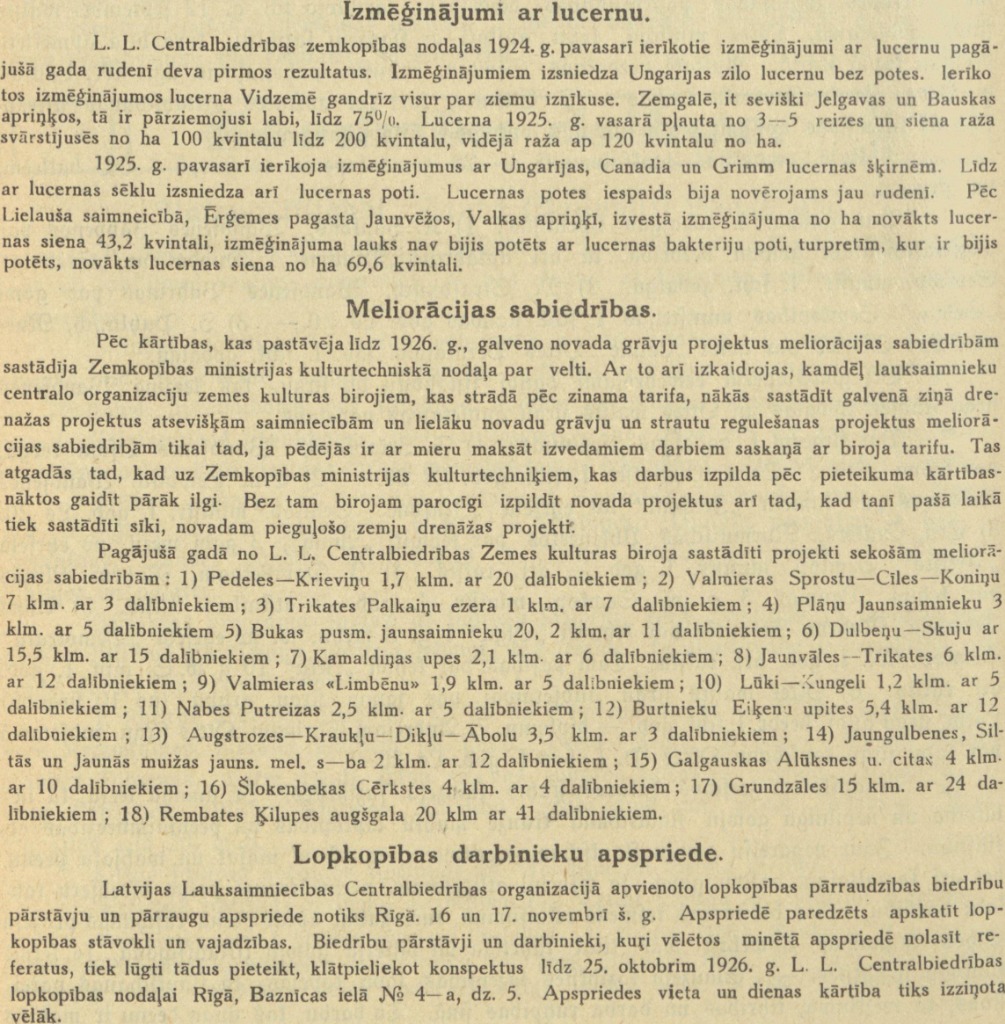 1926. gada avīzes izgriezums